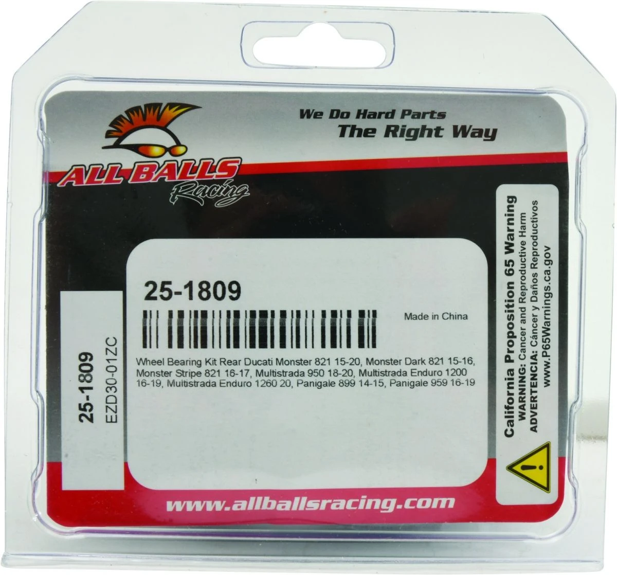 All Balls Wiel Kogellager Set 25-1809 4 All Balls Wiel Kogellager Set 25-1809 - Afbeelding 2