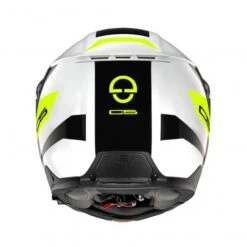 Schuberth C5 Eclipse Motorhelm -Motoraccessoires c5 eclipse wit geel achterzijde b845